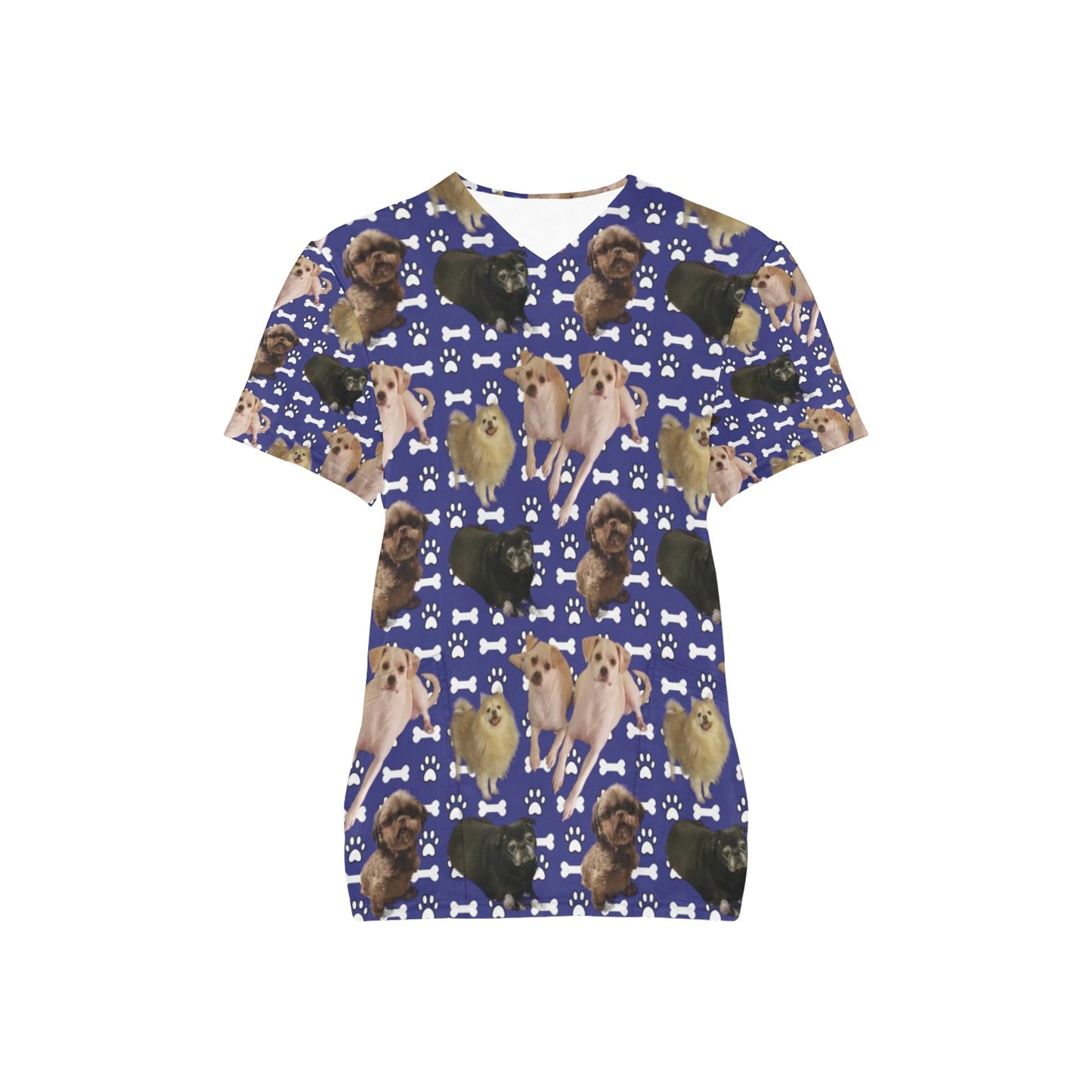 Custom Print Women's Scrub Top