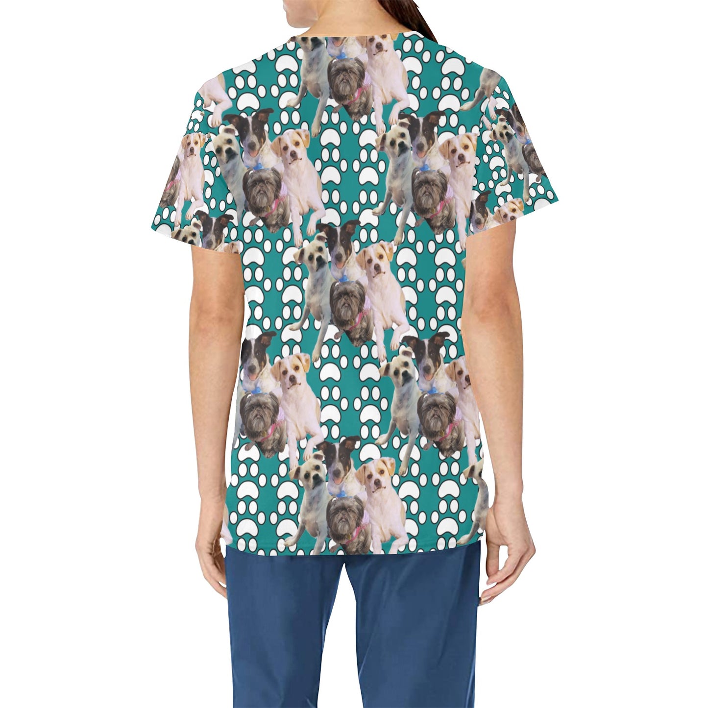 Custom Print Women's Scrub Top