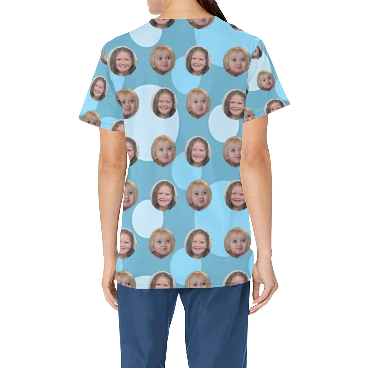 Custom Print Women's Scrub Top