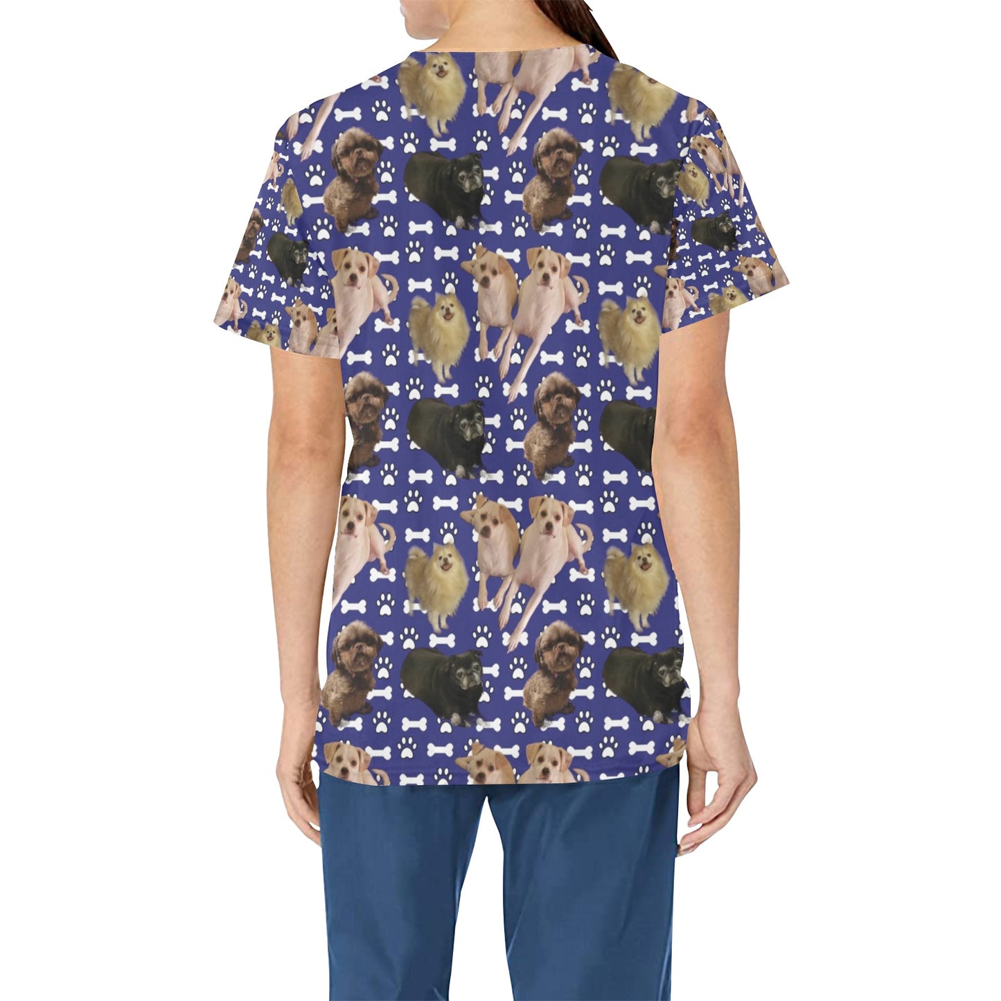 Custom Print Women's Scrub Top