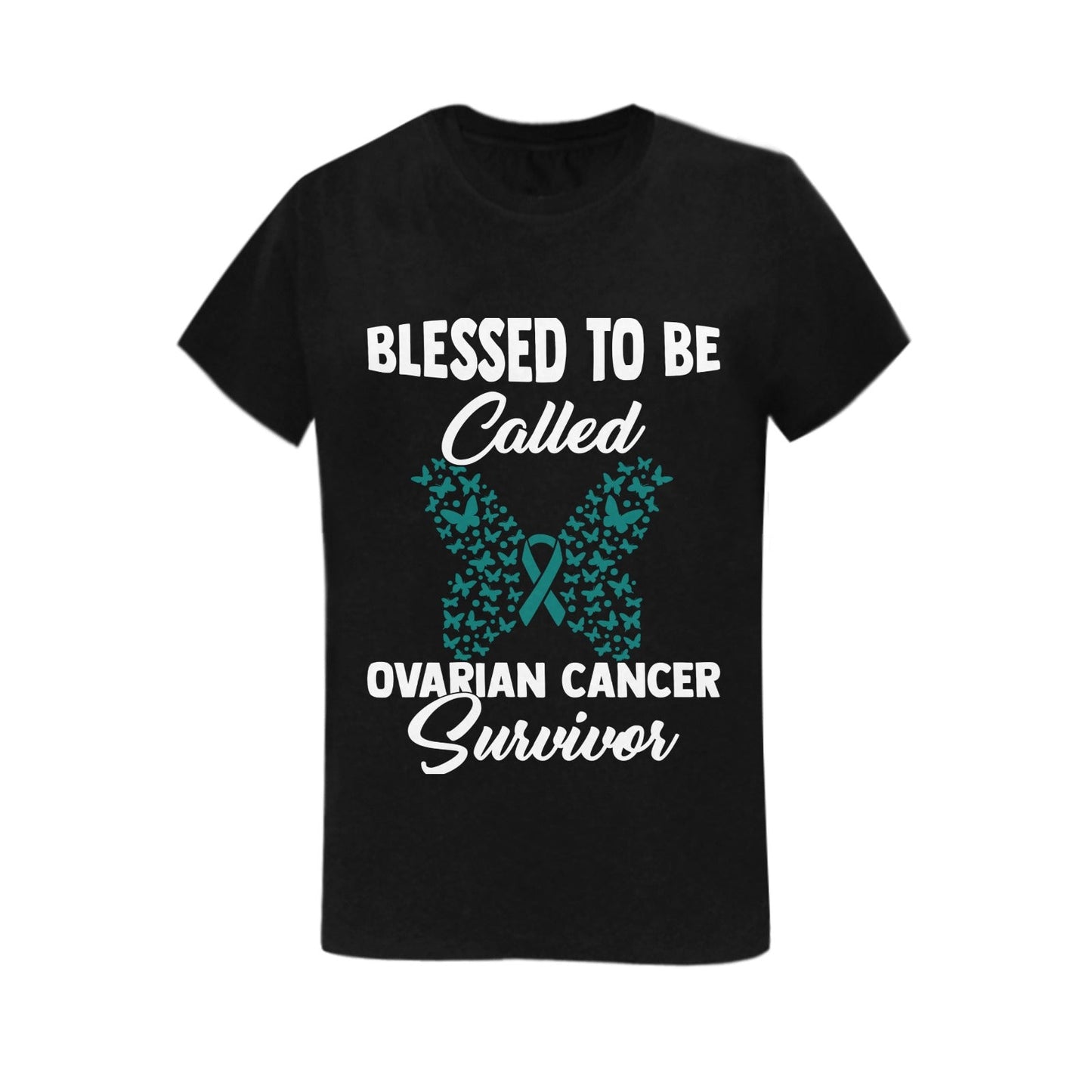 Graphic Women's Heavy Cotton Short Sleeve T-Shirt - Ovarian Cancer Survivor