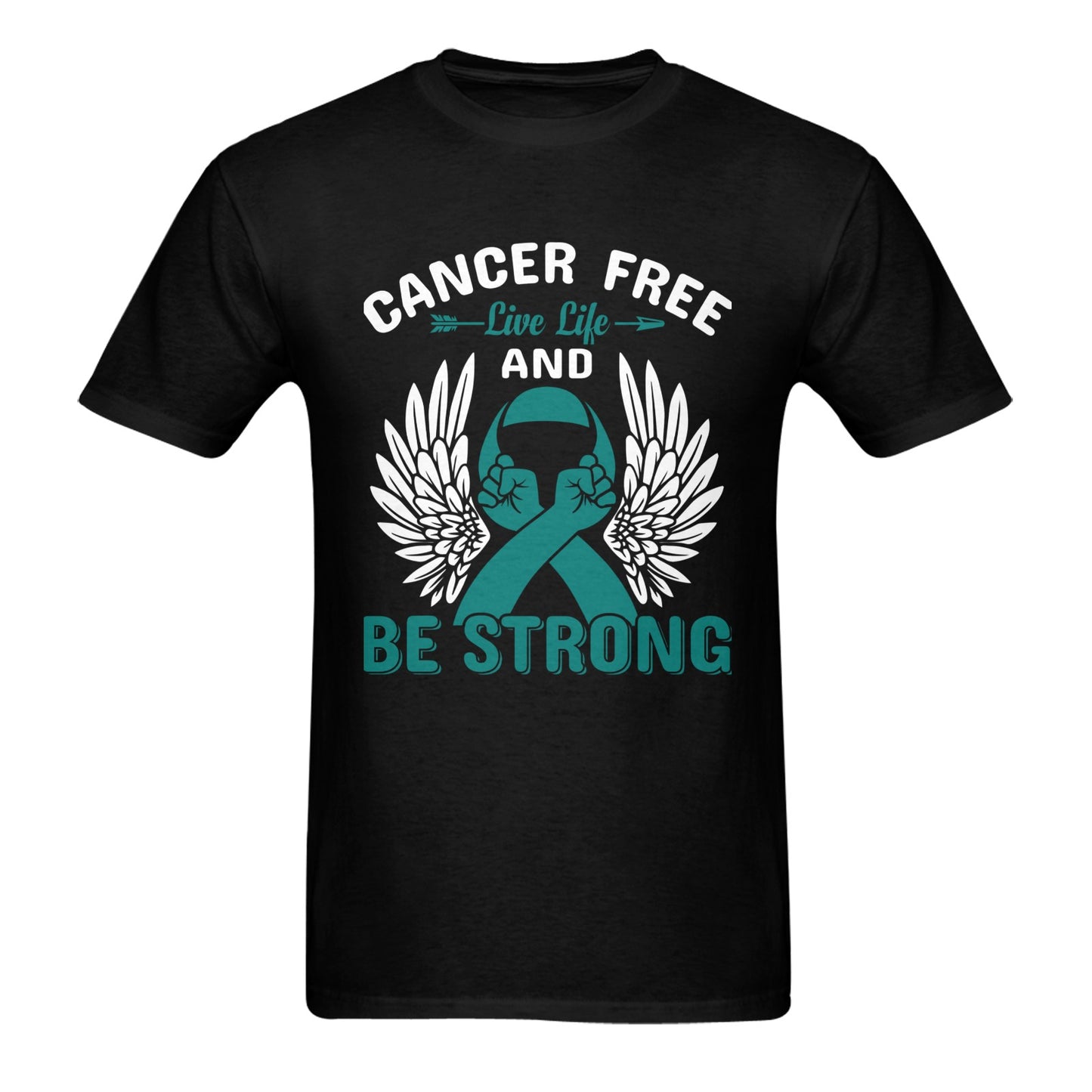 Unisex Heavy Cotton T-shirt Ovarian Cancer Free