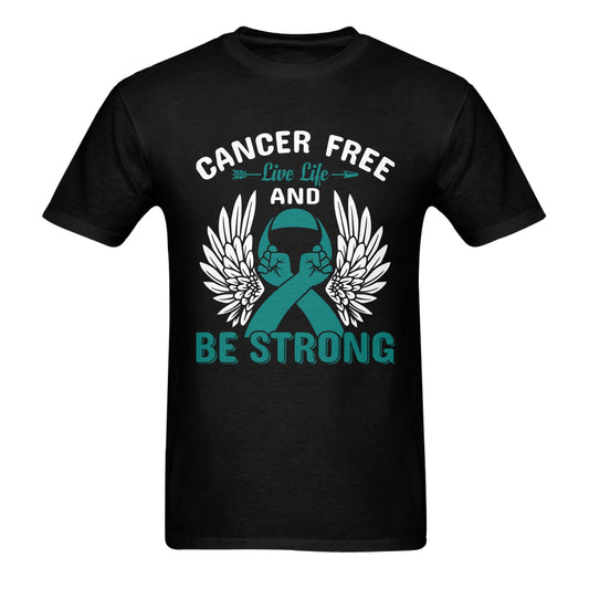 Unisex Heavy Cotton T-shirt Ovarian Cancer Free