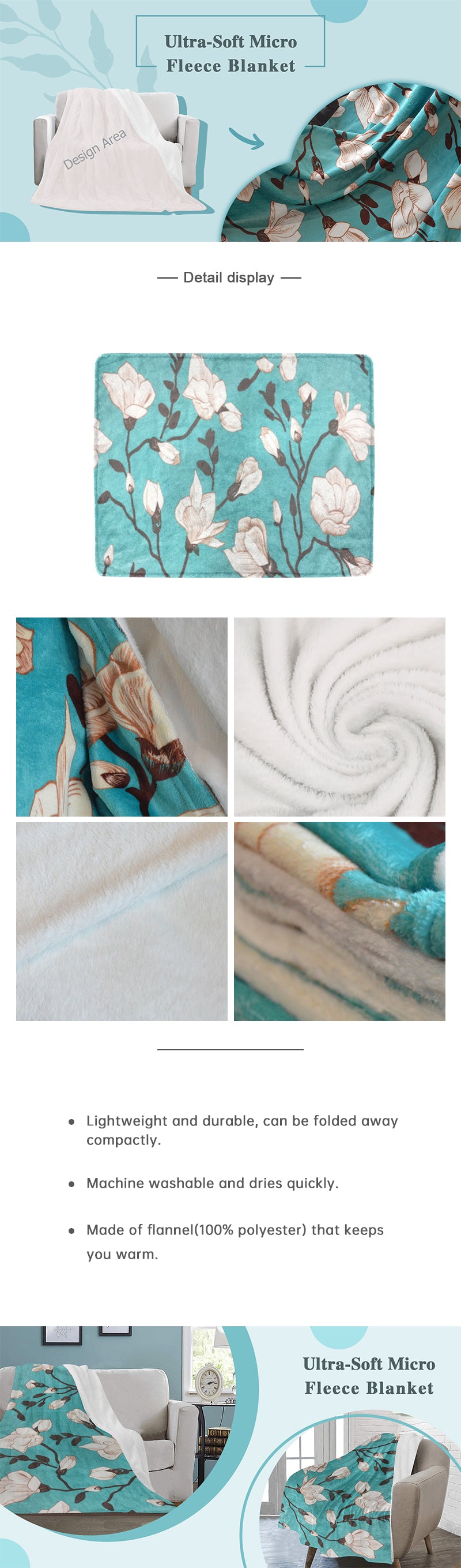 Custom Image Ultra-Soft Micro Fleece Blanket