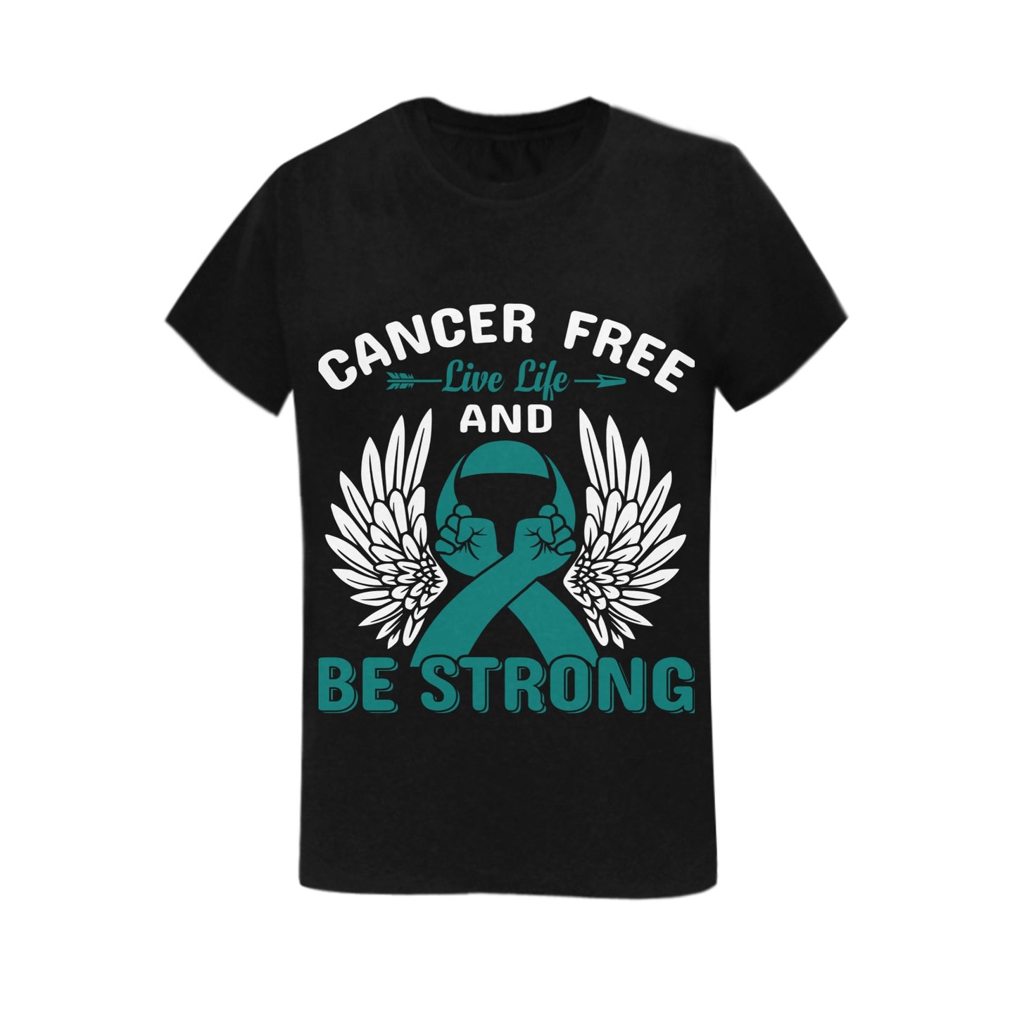 Graphic Women's Heavy Cotton Short Sleeve T-Shirt - Ovarian Cancer Free